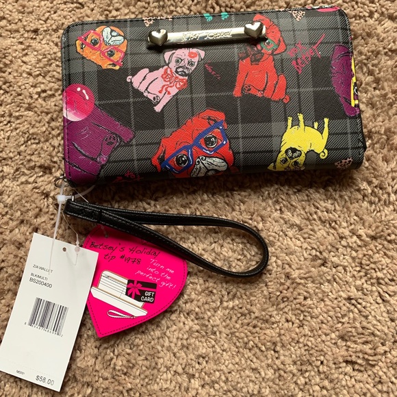 Betsey Johnson Handbags - NWT Betsey Johnson Pug Love Clutch/Wristlet Wallet